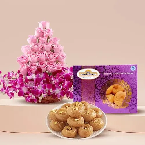 Mixed Flowers  N  Badusha Indulgence