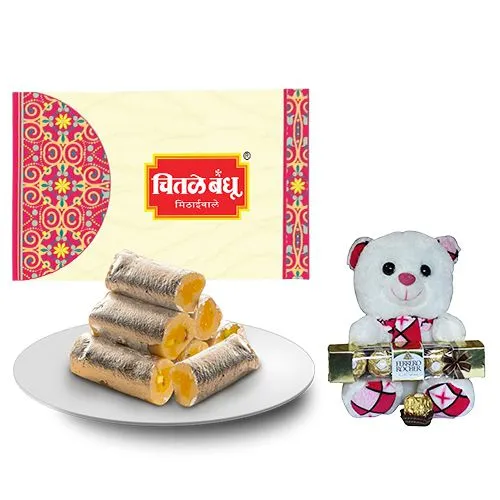 Amba Kaju Roll from Chitale Bandhu Mithaiwale with Teddy N Ferrero Rocher