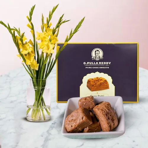 Golden Gladiolus  N  Sweet Soan Patti