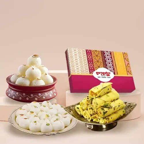 Rasgulla  N  Khandvi Roll Delight