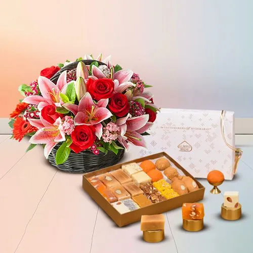 Mixed Flowers N Assorted Sweets Treat