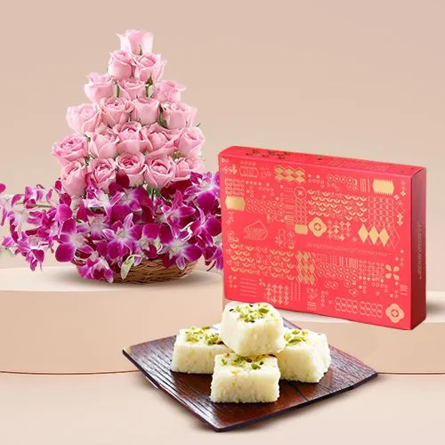 Floral Elegance  N  Coconut Kalakand Bliss