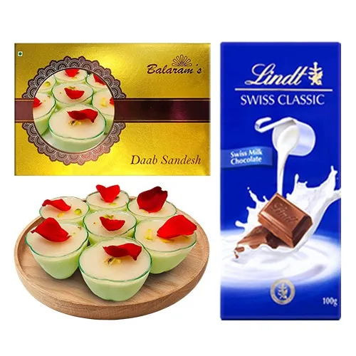 Daab Sandesh from Balaram Mullick with Lindt Excellence Chocolate