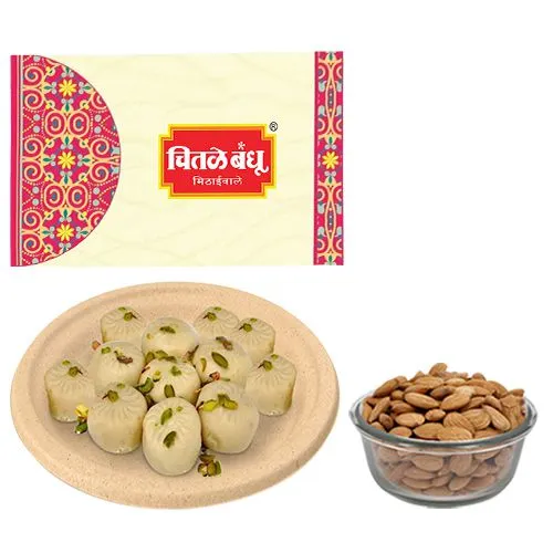 Jumbo Pedha from Chitale Bandhu Mithaiwale with Crunchy Almonds
