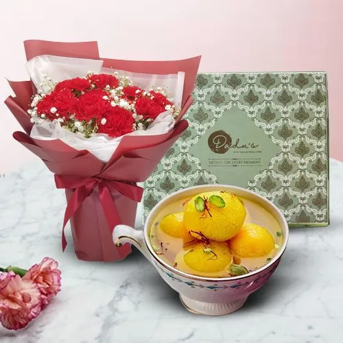 Carnations  N  Raj Bhog Delight