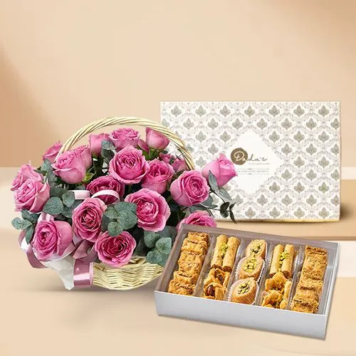 Pink Roses  N  Baklava Treat