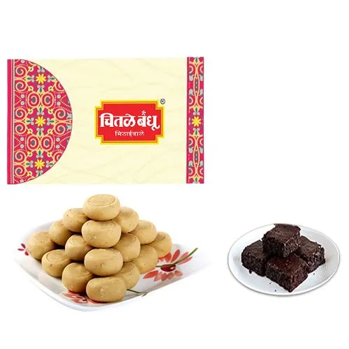 Sakhari Pedha from Chitale Bandhu Mithaiwale with Brownie
