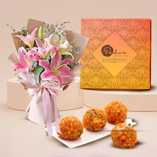 Lilies  N  Sahi Laddu Combo