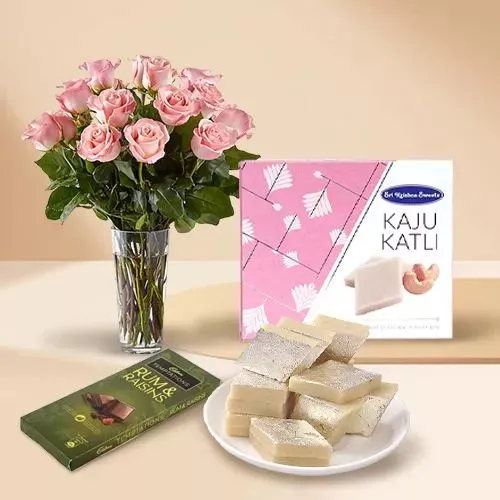 Lovely Pink Roses  N  Indulgent Treats