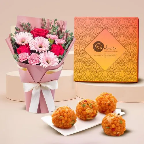 Floral Mix  N  Sahi Laddu Combo