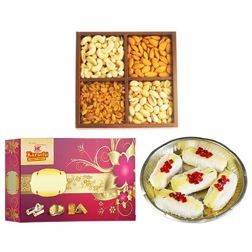 Cham Cham from Karachi Sweet Mart with Mixed Dry Fruits