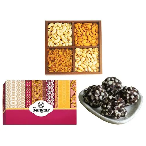 Kaju Chocotwin from Sangam Sweets with Mixed Dry Fruits