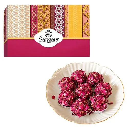 Kaju Rose Laddu from Sangam Sweets	