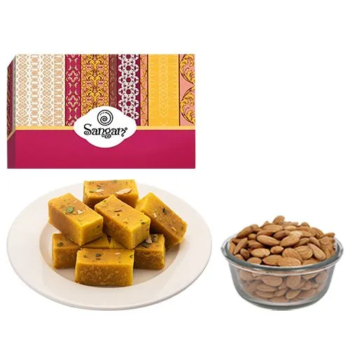 Mysore Pak from Sangam Sweets with Crunchy Almonds