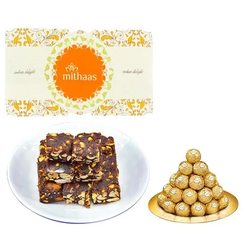 Chocolate Katli from Mithas Delicious Sweets with Ferrero Rocher