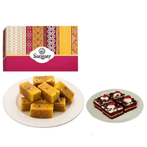 Mysore Pak from Sangam Sweets with Chocolate Pastry