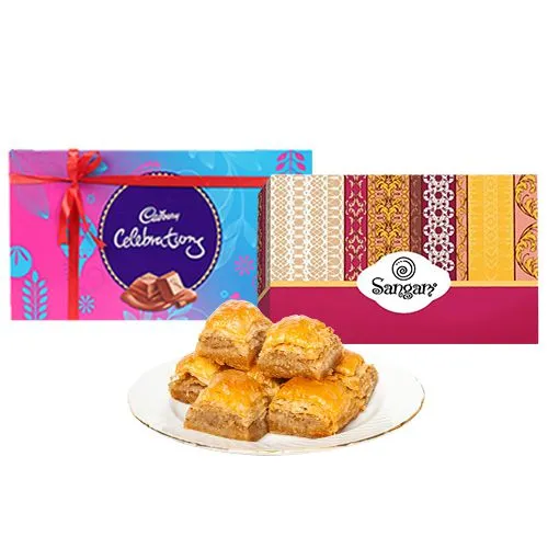 Desi Baklava from Sangam Sweets with Cadbury Celebration