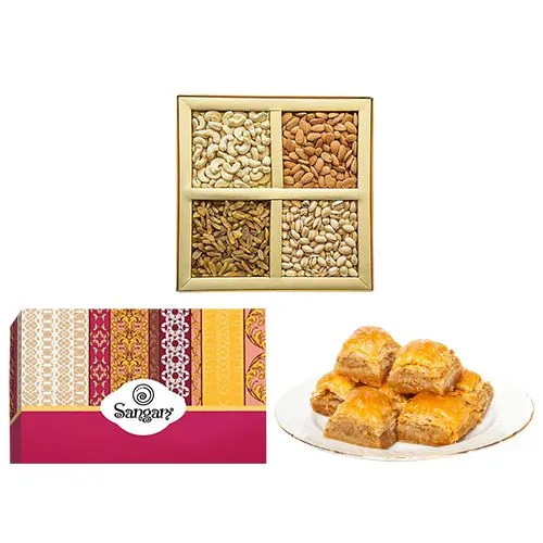 Desi Baklava from Sangam Sweets with Assorted Dry Fruits