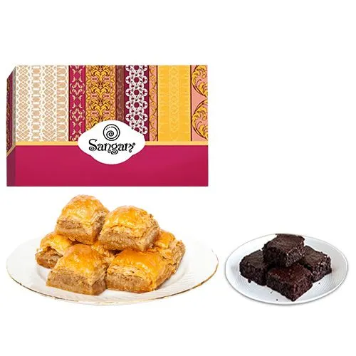Desi Baklava from Sangam Sweets with Brownie
