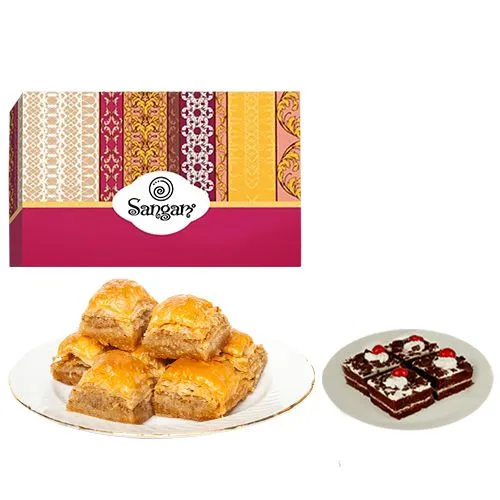 Desi Baklava from Sangam Sweets with Chocolate Pastry