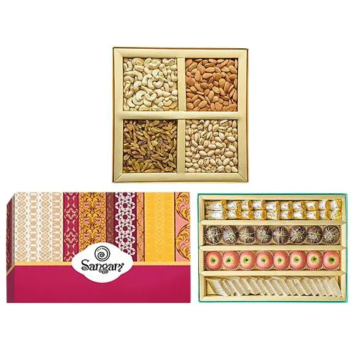 Cashew Delight from Sangam Sweets with Assorted Dry Fruits