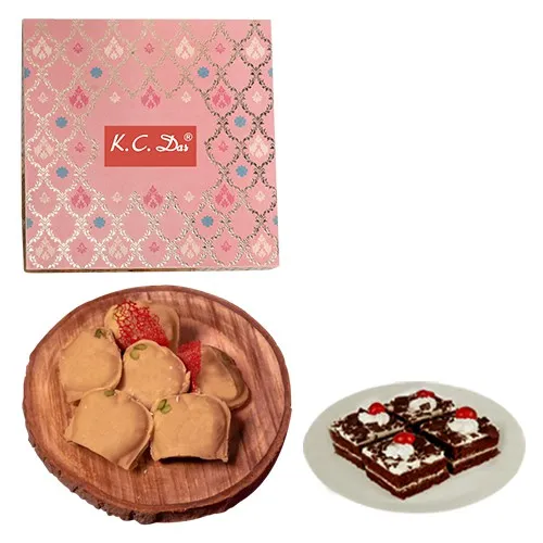 Nolen Gurer Jalbhora from K.C.Das with Chocolate Pastry