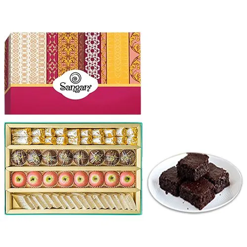 Cashew Delight from Sangam Sweets with Brownie	