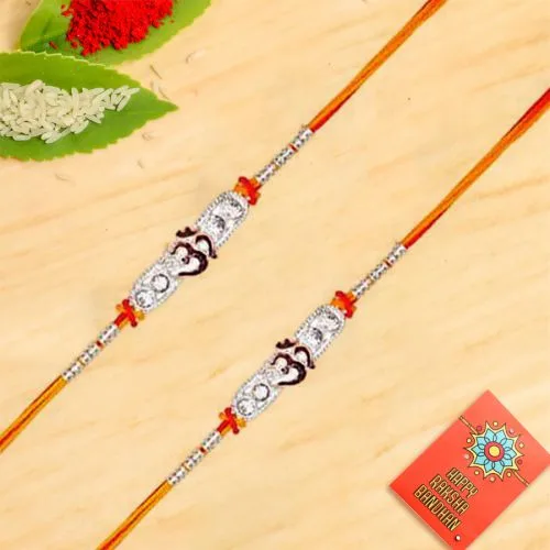 Stunning OM Rakhi Duo