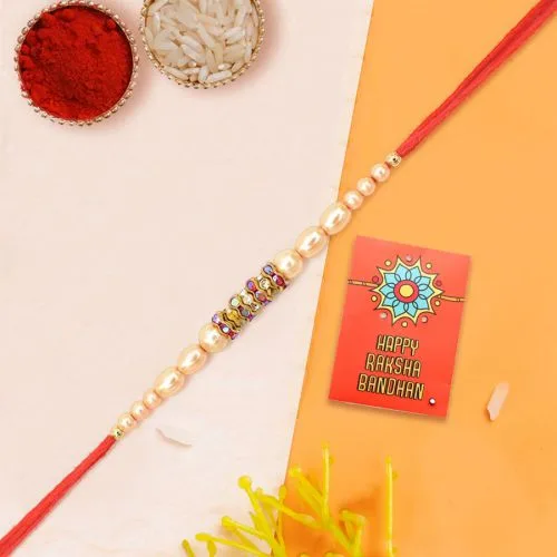 Sophisticated Pearl Rakhi Surprise