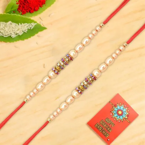 Timeless Pearl Rakhi Set