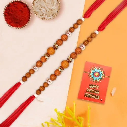 Elegant Beads Rakhi Pair