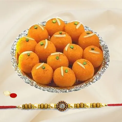 Festive Motichoor Laddoo and Rakhi Hamper