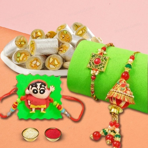 Sweet Kaju Pista Roll & Rakhi Celebration Pack