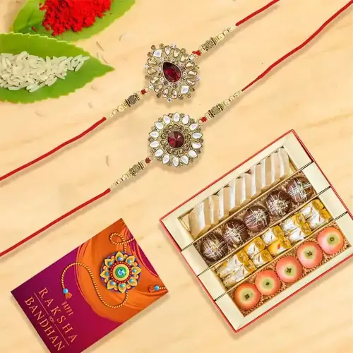 Assorted Sweets with Rakhi Hamper