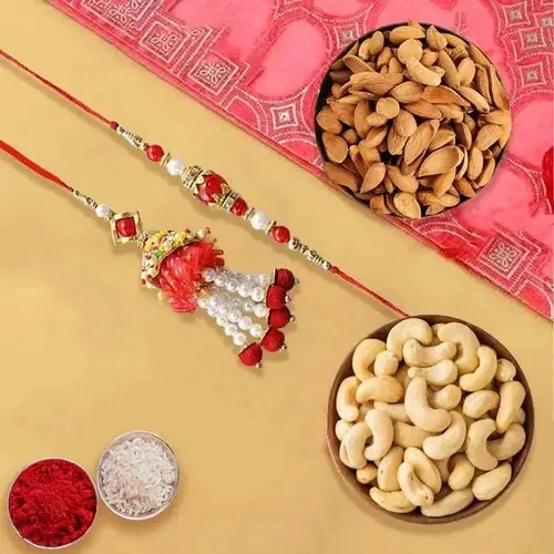 Bhaiya Bhabhi Rakhi with Premium Dry Fruits Delight