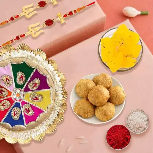 Kesaria Angori Petha with Rakhi Delight Set