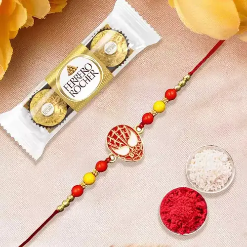 Exciting Spiderman Kids Rakhi with Ferrero Rocher