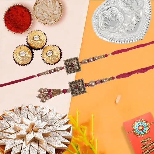 Majestic Lumba Rakhi n Choco with Tempting Kaju