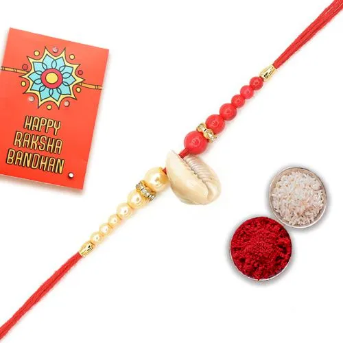 Rakhi Gift Set: Shell Beads