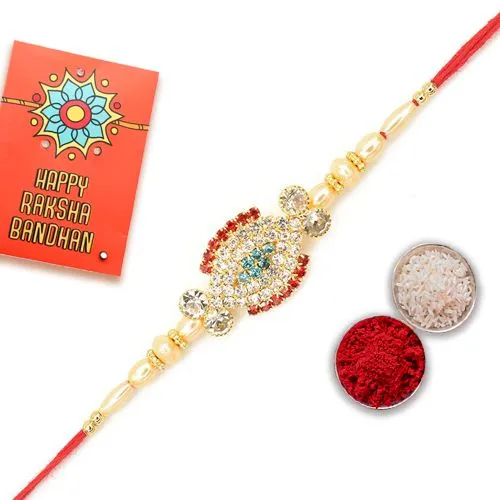Elegant Stone Adorned Rakhi