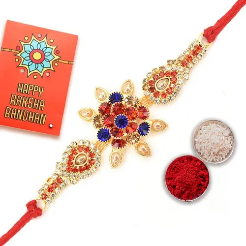 Elegant Gemstone Rakhi Gift