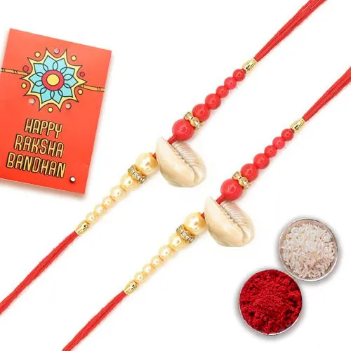 Elegant Shell Bead Rakhis
