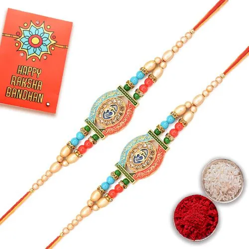 Divine Beaded Rakhi Set