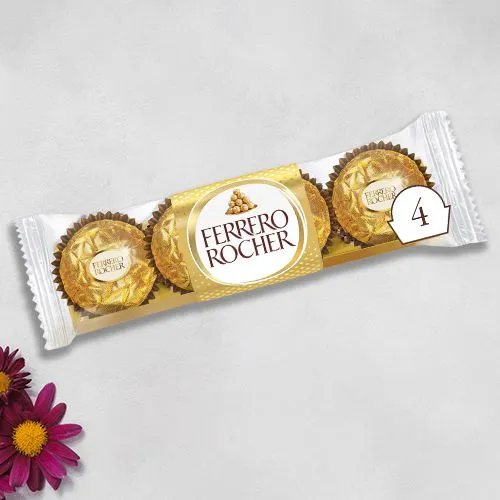 Golden Delight – Ferrero Rocher Chocolates (4-Piece Box)