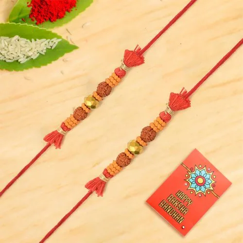 Divine Rudraksh Rakhi Gift Set