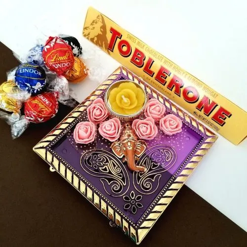 Elegant Ganesha Tray N Choco Treats