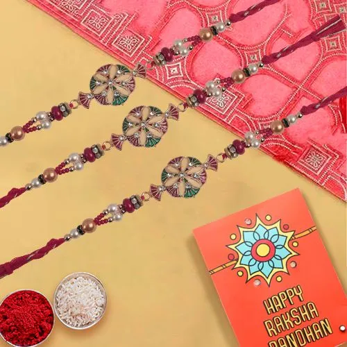 Radiant Bond Jeweled Rakhi Set