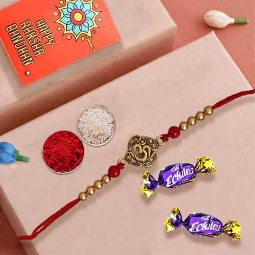 Chocolates & Om Rakhi Combo