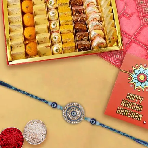 Designer Rakhi with Mithai Delight