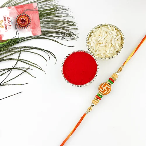 Rakhi:Traditional Swastik Bond